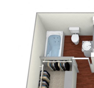 Shasta Lane Apartments 1 Bedroom Apartment Floor Plan